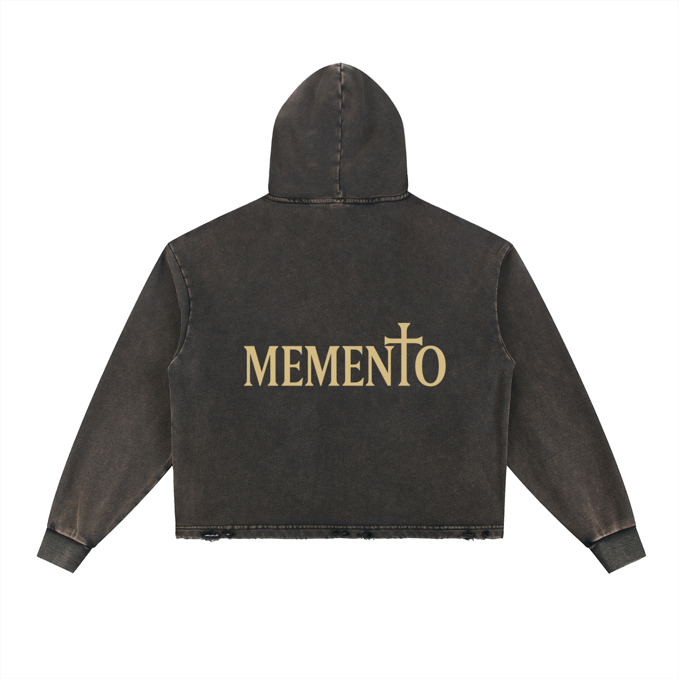 Bball Icons Vintage Washed Frayed-Hem Hoodie - Memento Mori Clothing