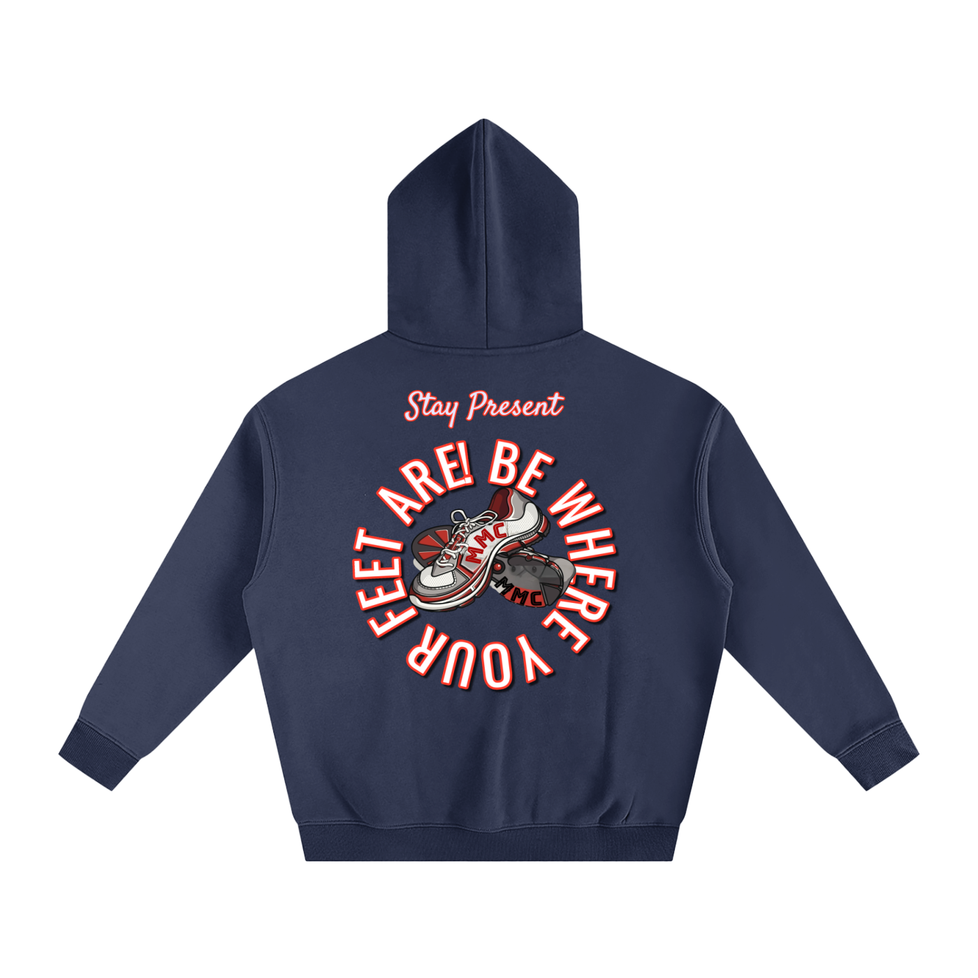 Be Where Your Feet Are Fleeced Hoodie - Memento Mori Clothing