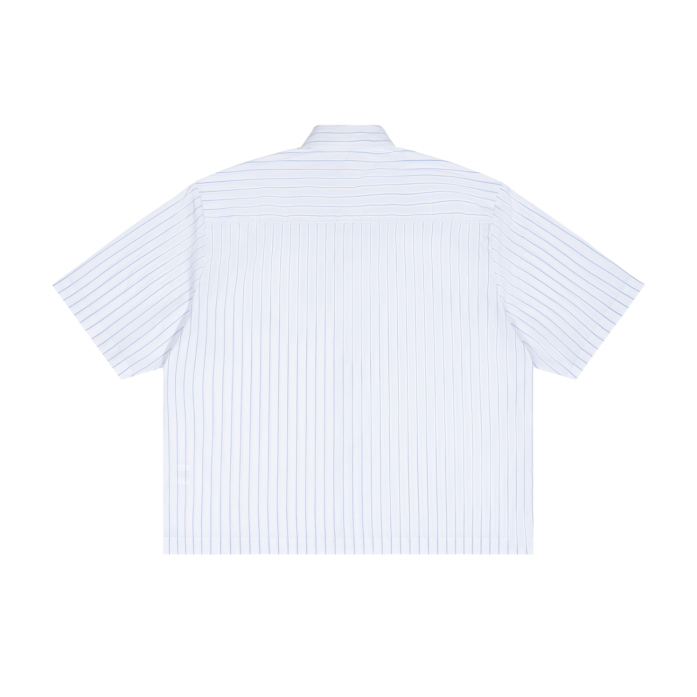 Unisex Striped Boxy Button-Up Shirt - Memento Mori Clothing