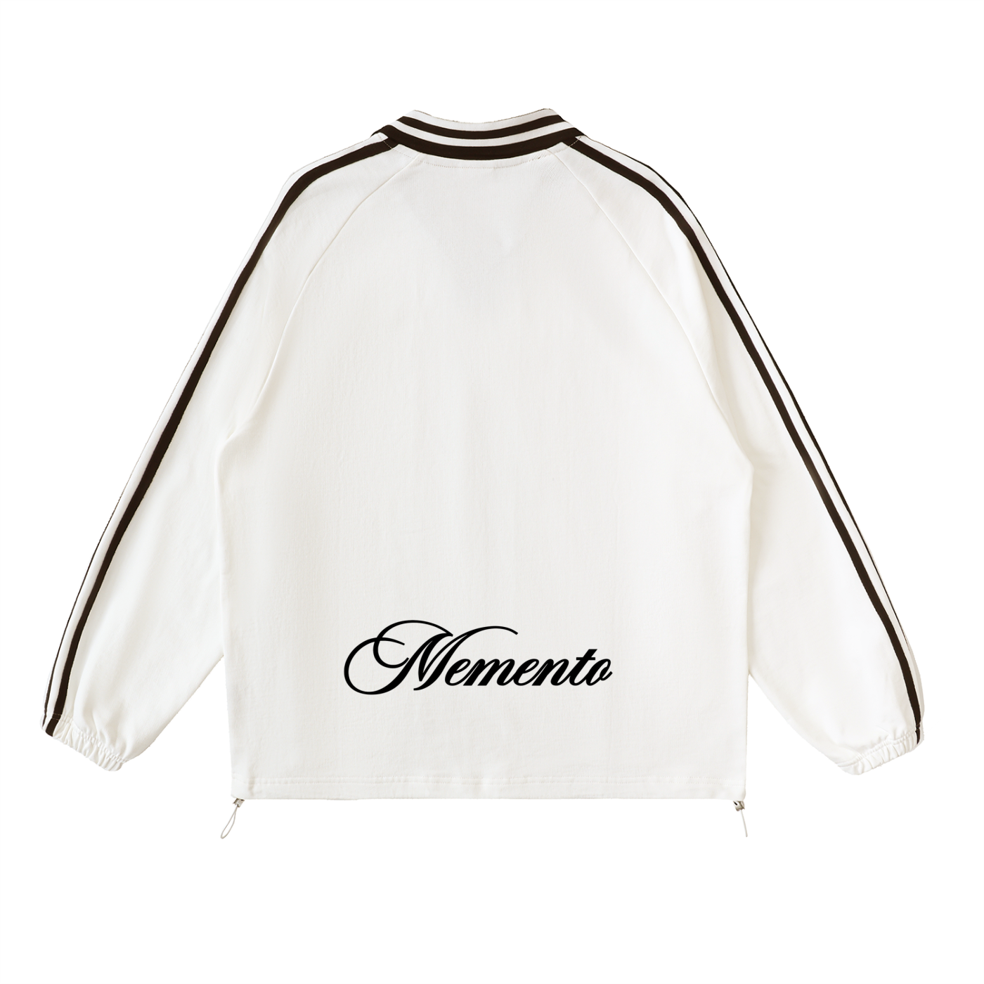 Contrast Striped Lapel Collar Sweatshirt - Memento Mori Clothing