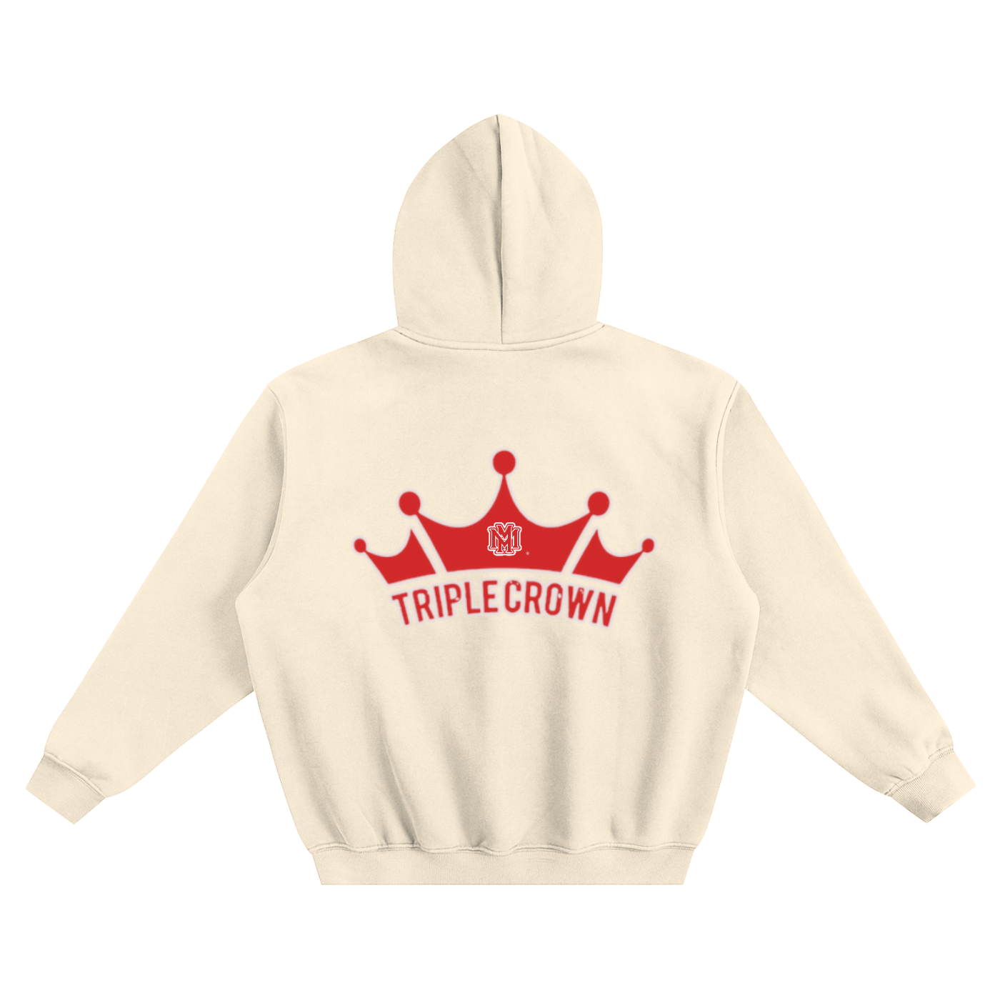Triple Crown Fleeced Boxy Hoodie - Memento Mori Clothing