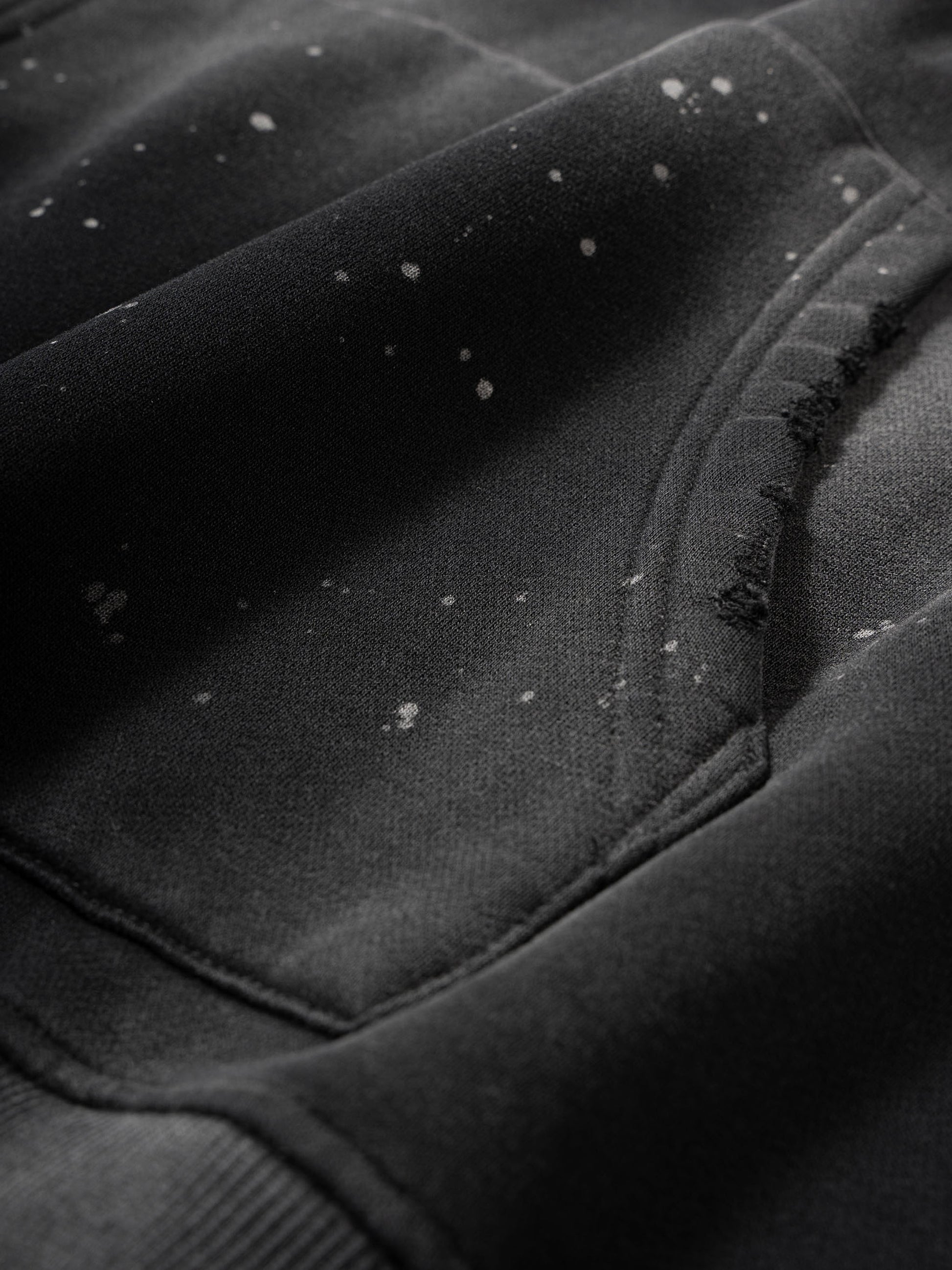 Jackie Vintage Washed Frayed Fleece Hoodie - Memento Mori Clothing