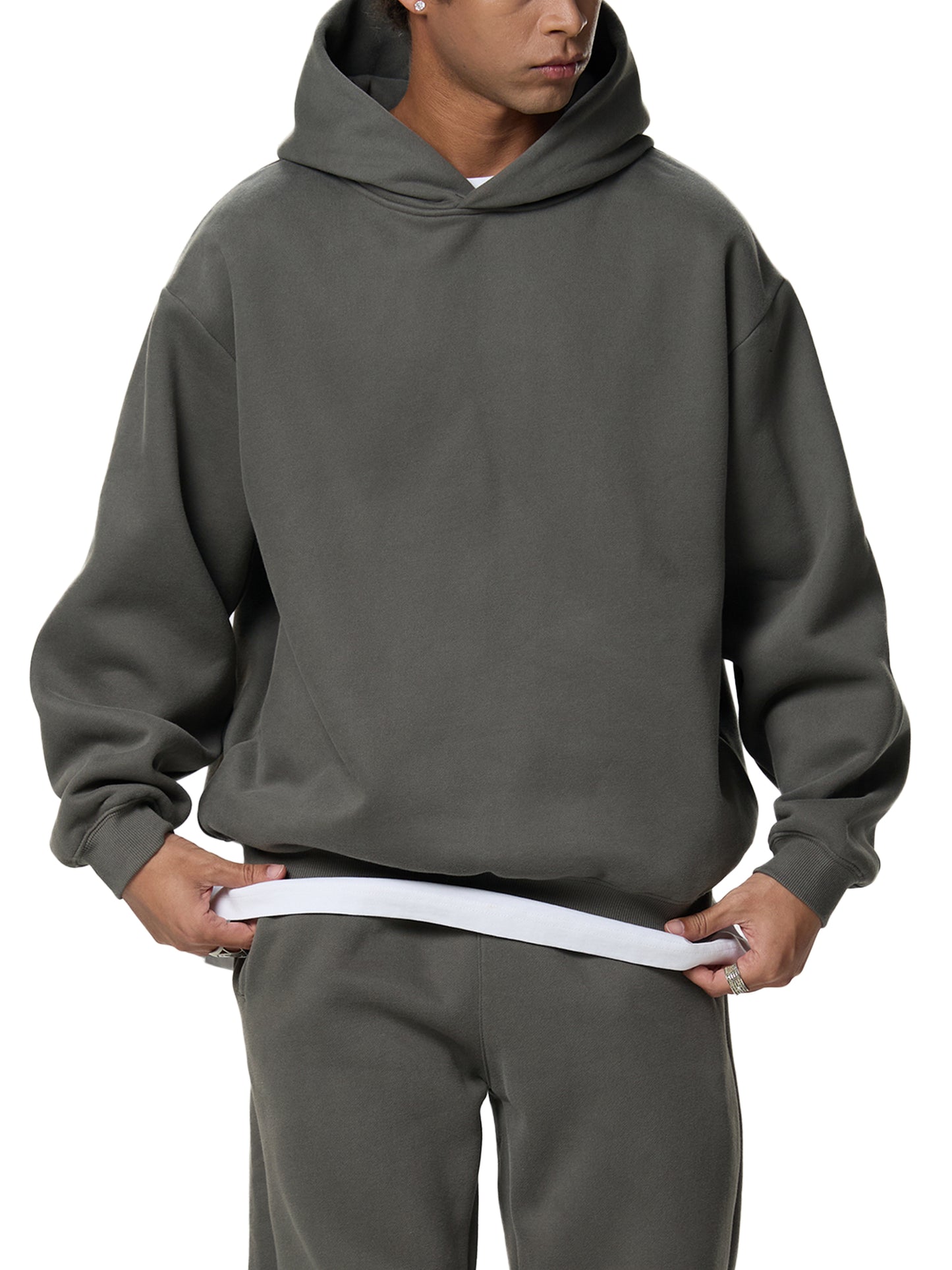 Star-Mento Fleeced Boxy Hoodie - Memento Mori Clothing