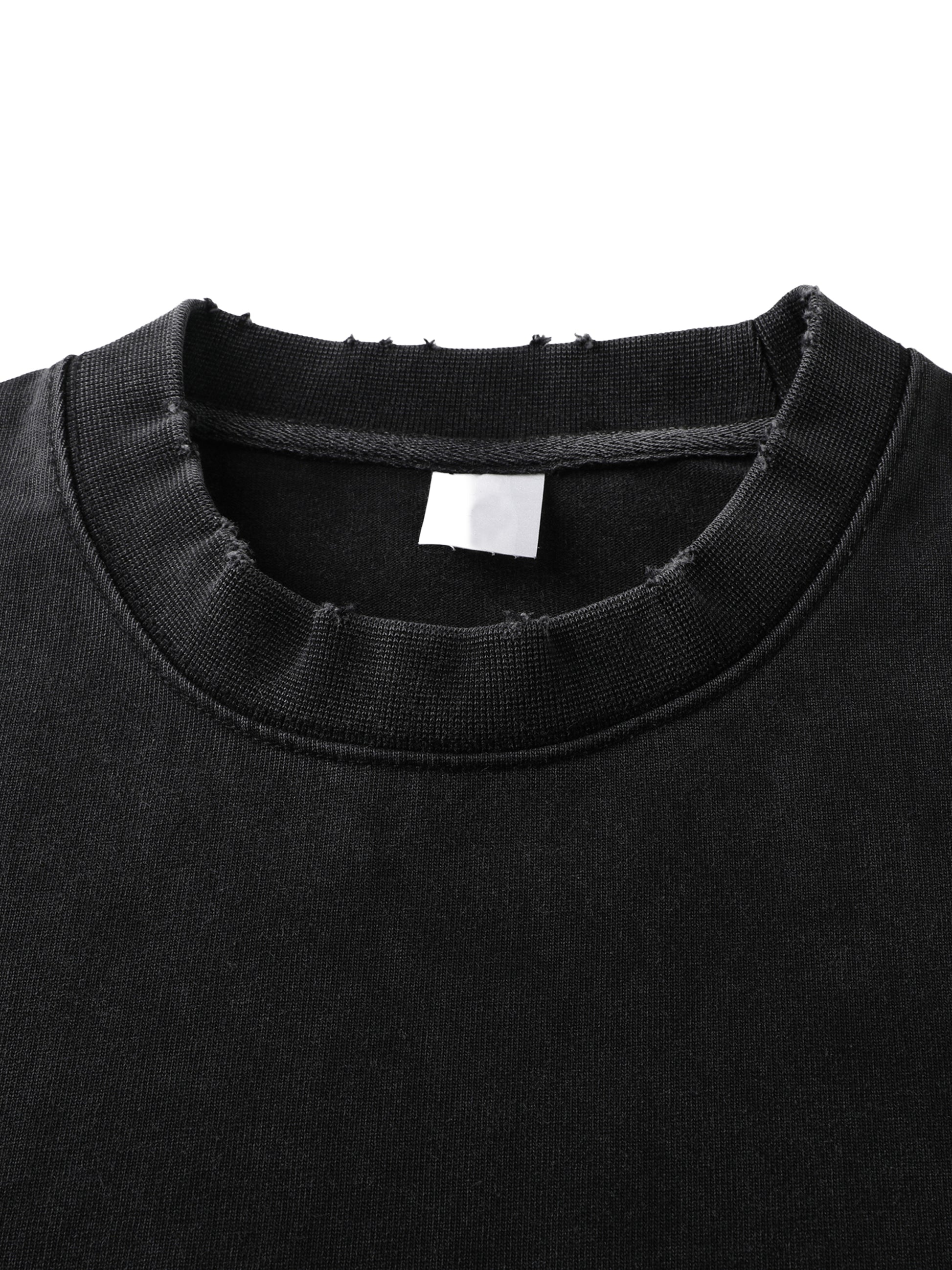 Heavyweight Vintage Washed Frayed T-Shirt - Memento Mori Clothing