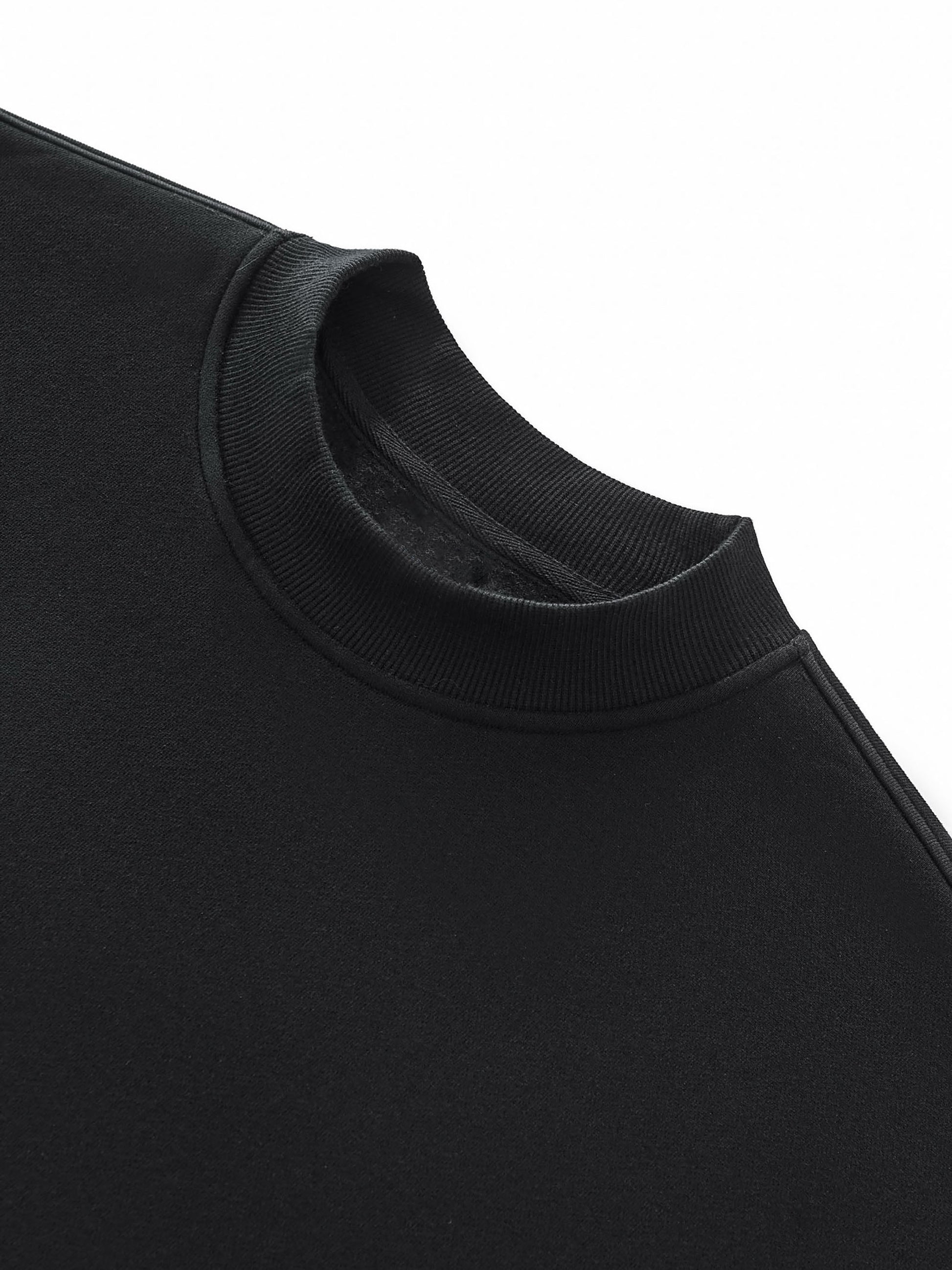 Fleece Side Slit Crewneck Sweatshirt - Memento Mori Clothing