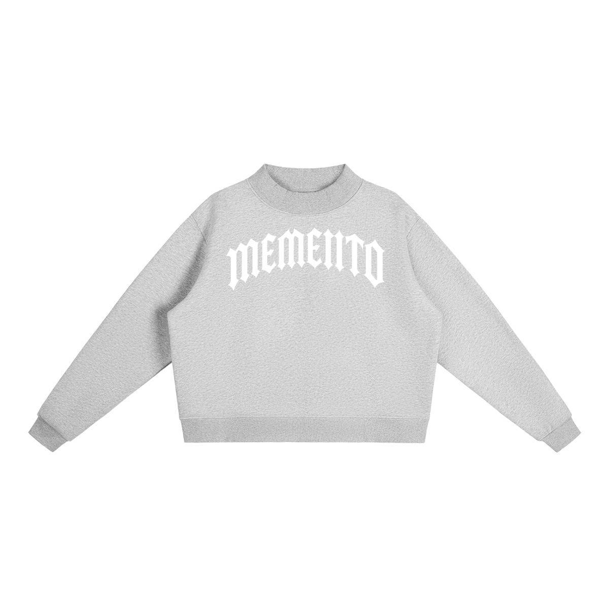 Essential Fleece Mock-Neck Crew Sweatshirt - Memento Mori Clothing