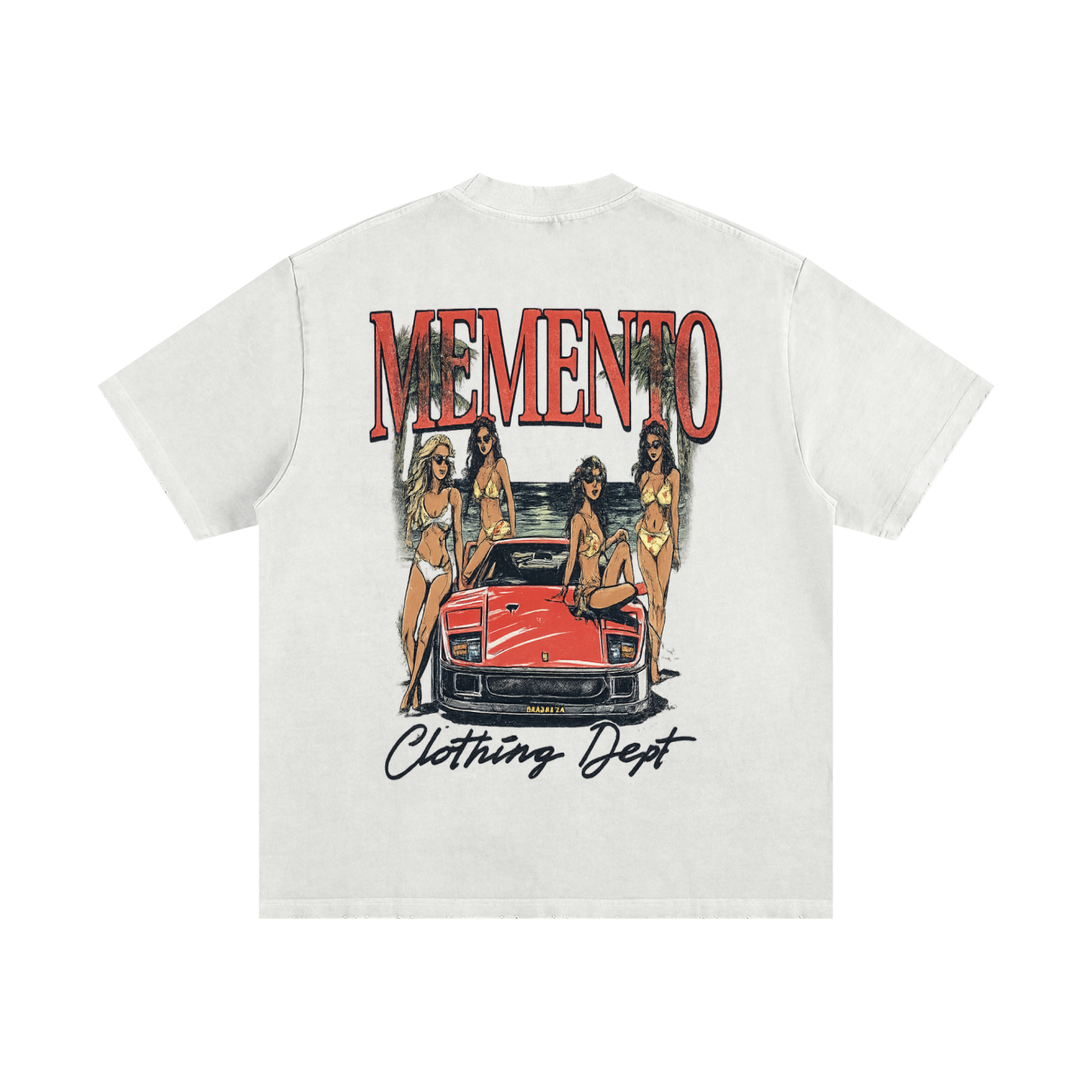 Cruisin’ Heavyweight Vintage Washed Frayed T-Shirt - Memento Mori Clothing