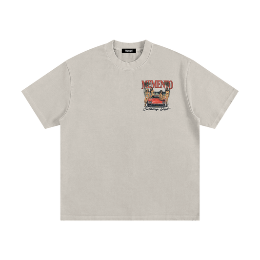 Cruisin’ Heavyweight Vintage Washed Frayed T-Shirt - Memento Mori Clothing