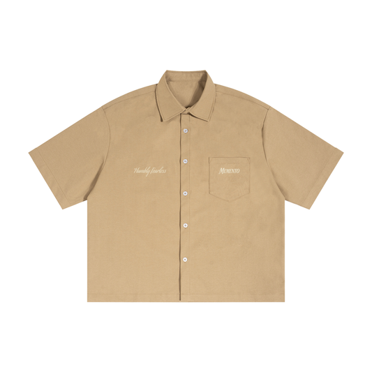 Unisex Boxy Heavyweight Short Sleeve Shirt - Memento Mori Clothing