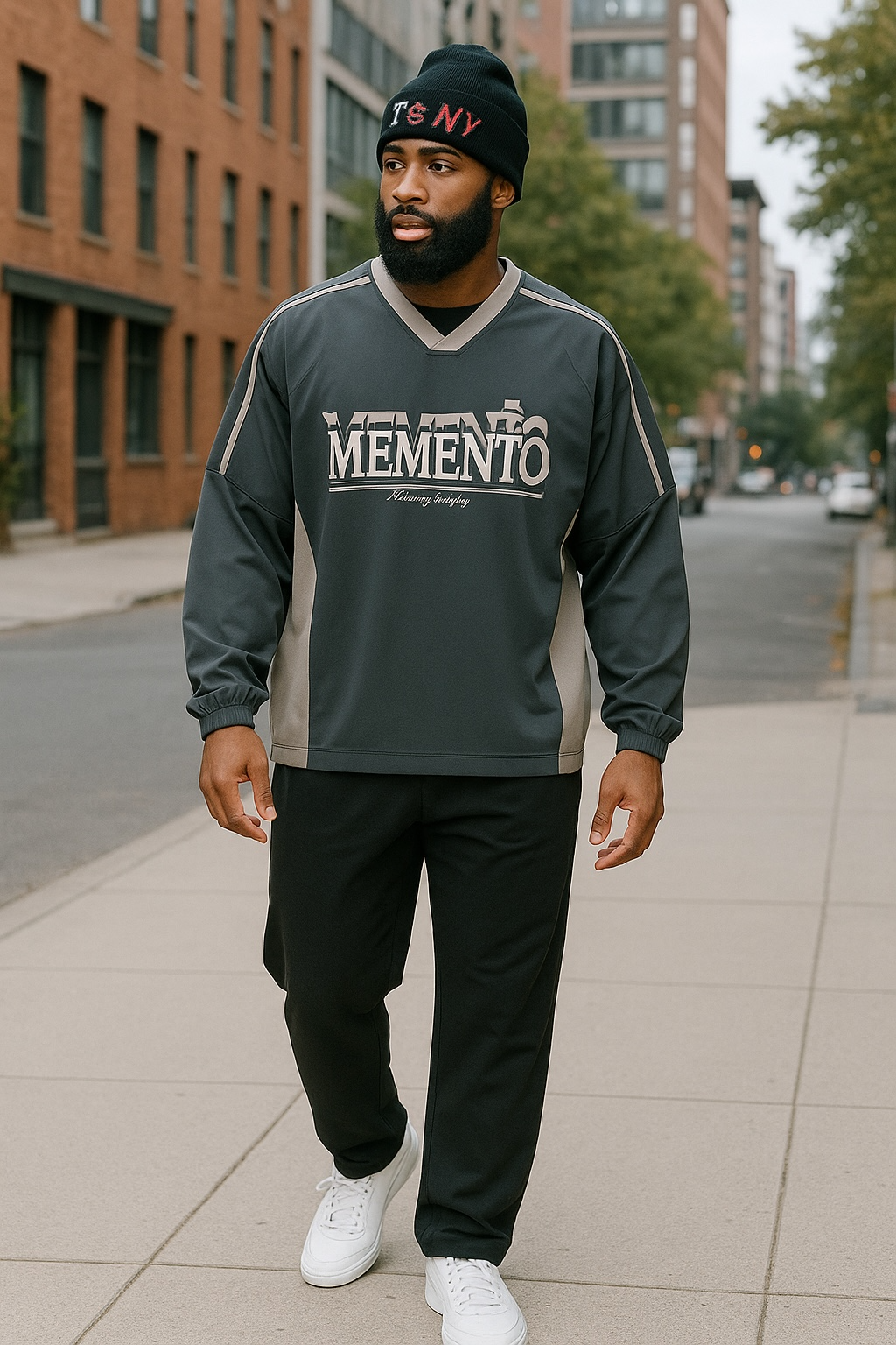 TRINITY V-Neck Long-Sleeve T-Shirt - Memento Mori Clothing