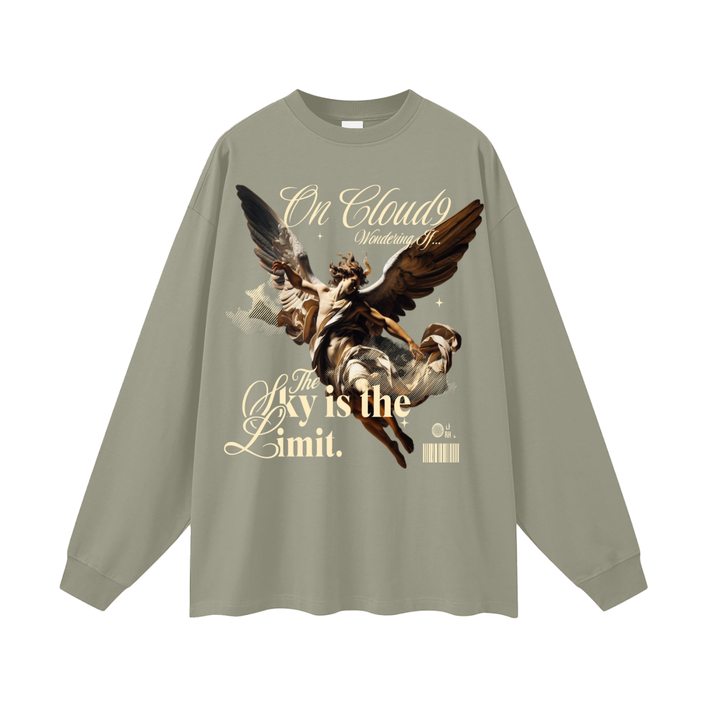 Cloud 9 Oversized Unisex Long Sleeve T-Shirt - Memento Mori Clothing