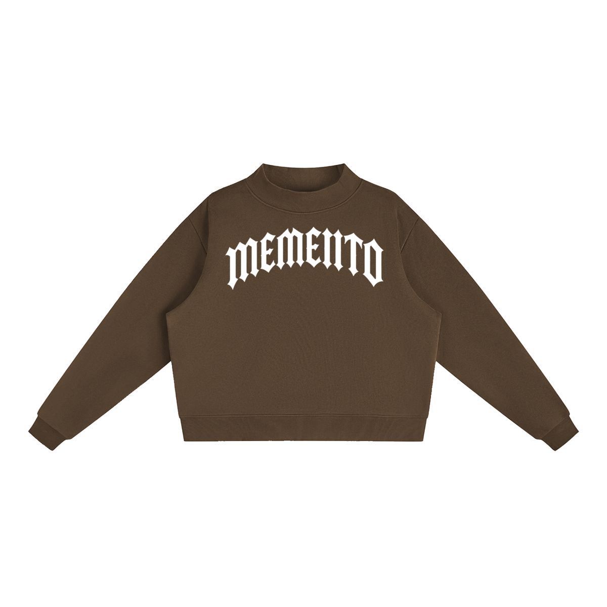 Essential Fleece Mock-Neck Crew Sweatshirt - Memento Mori Clothing