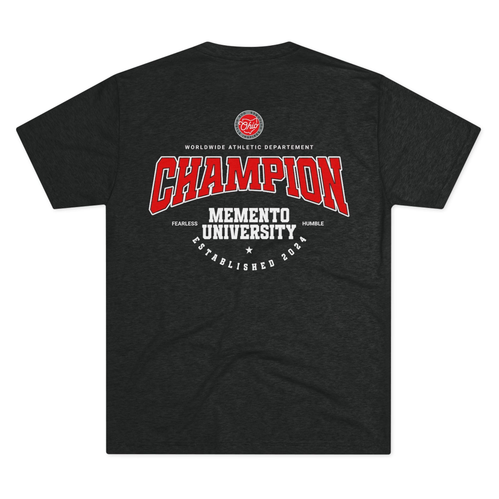 Ohio State Football Tri-Blend Tee - Memento Mori Clothing