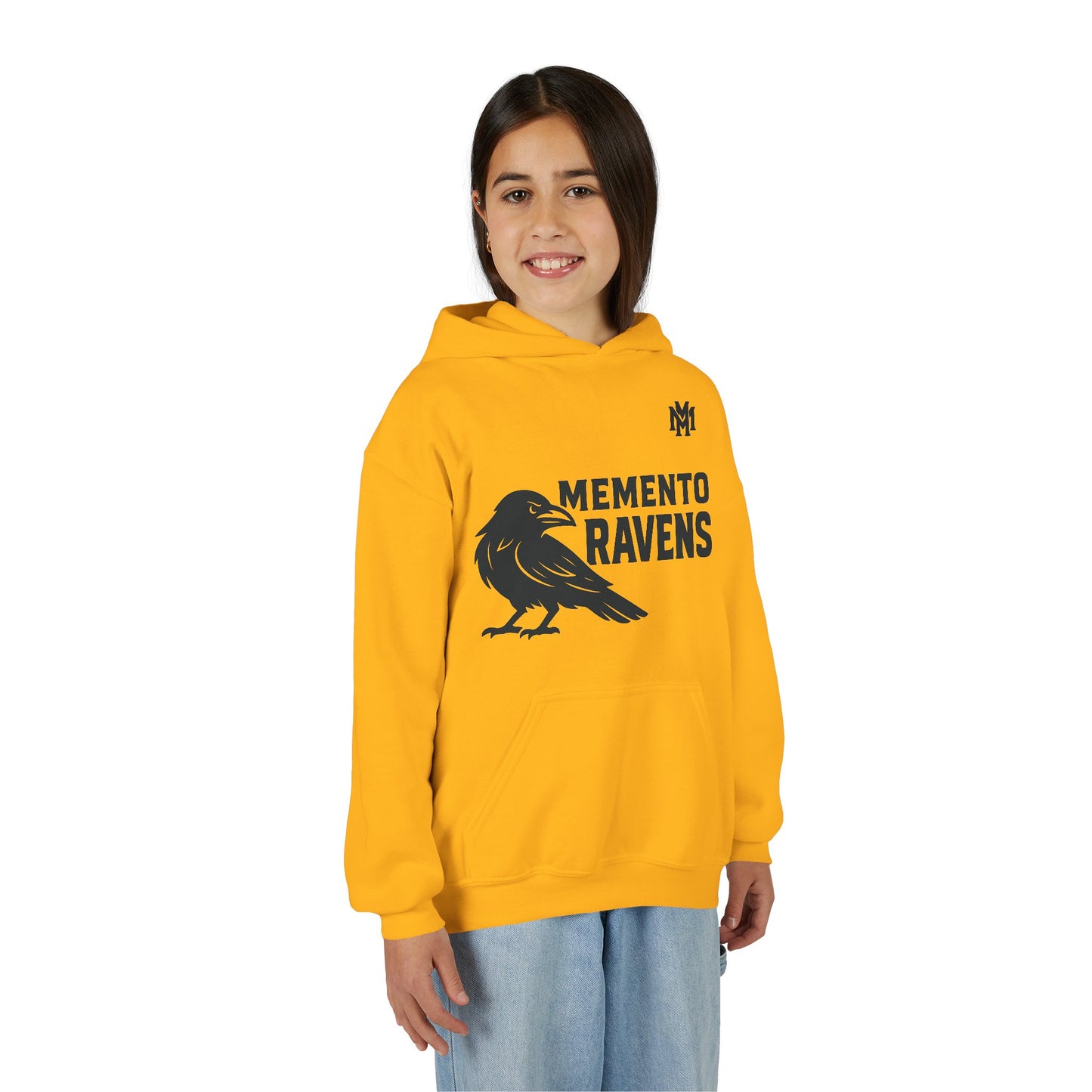 Kids Memento Ravens Hoodie — Youth Hooded Sweatshirt - Memento Mori Clothing