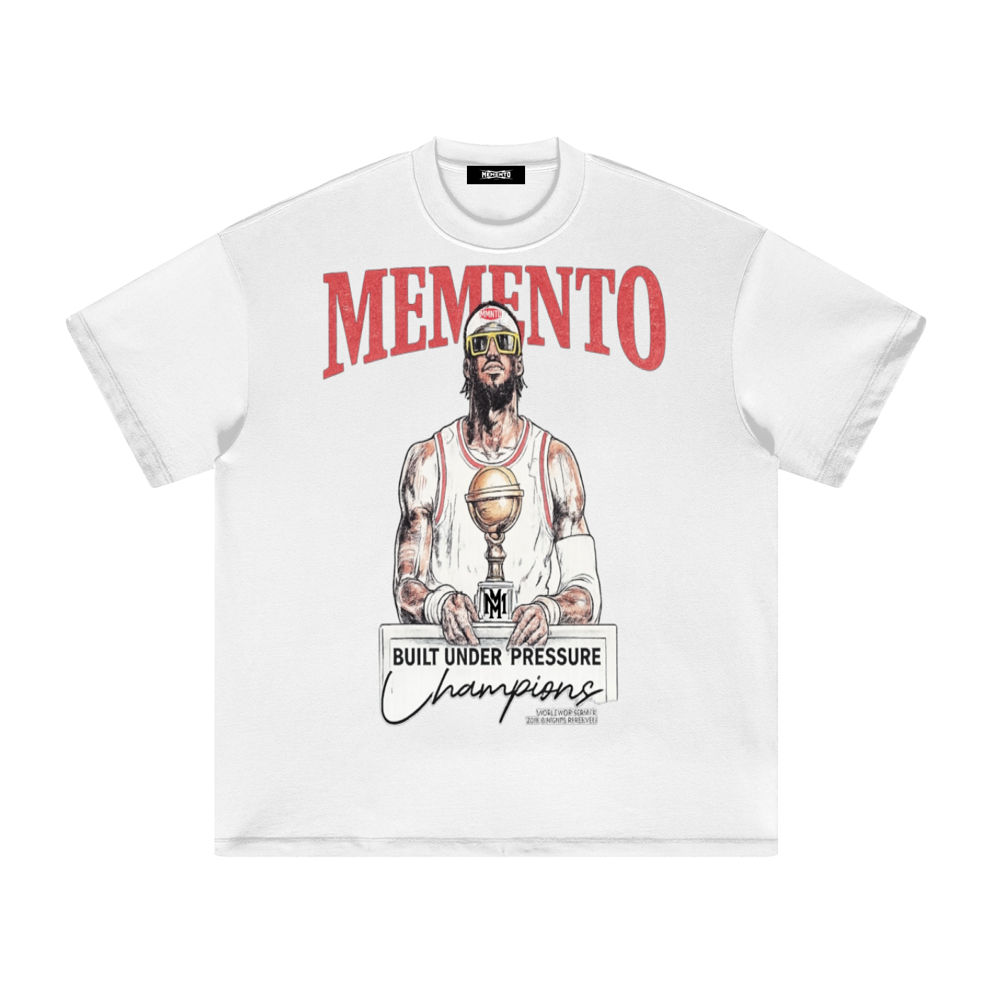 Hoops Heavyweight Earth Tone T-Shirt - Memento Mori Clothing