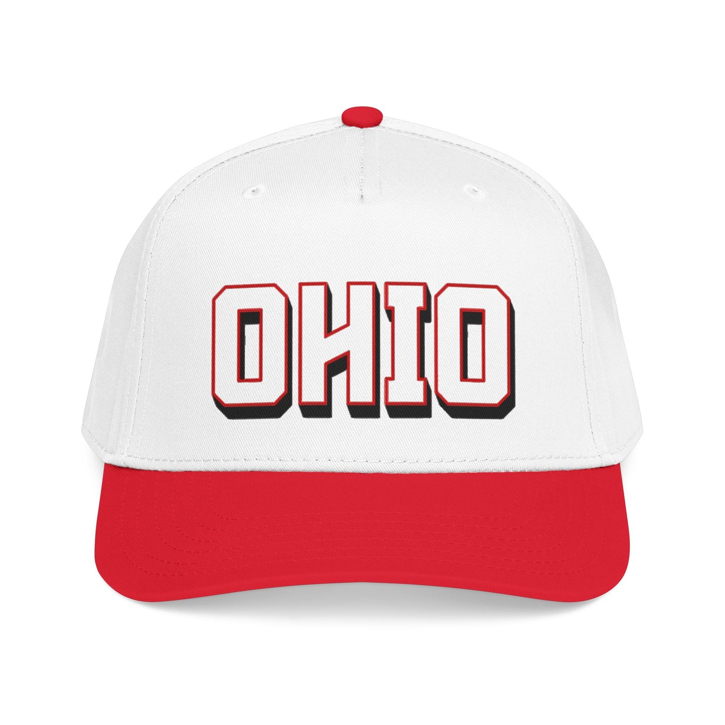 Ohio Embroidered Baseball Cap - Retro Chunky Lettering Hat