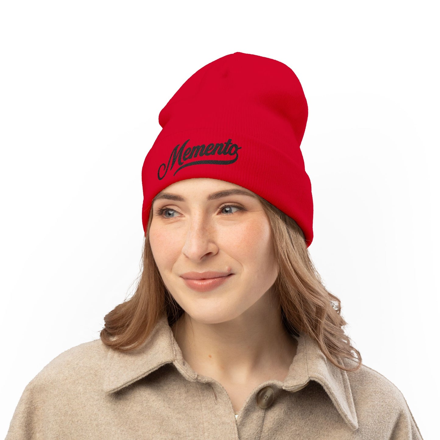 Beanie Hat Memento Mori Embroidered
