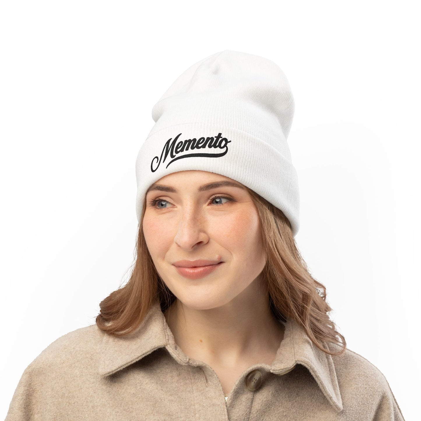 Beanie Hat Memento Mori Embroidered