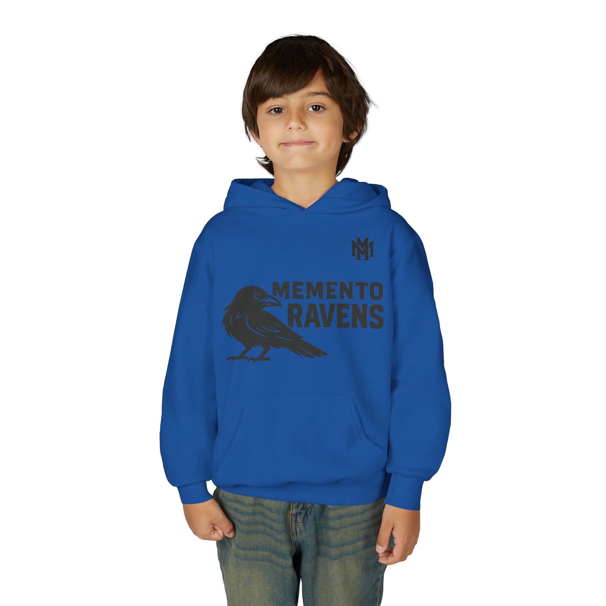 Kids Memento Ravens Hoodie — Youth Hooded Sweatshirt - Memento Mori Clothing