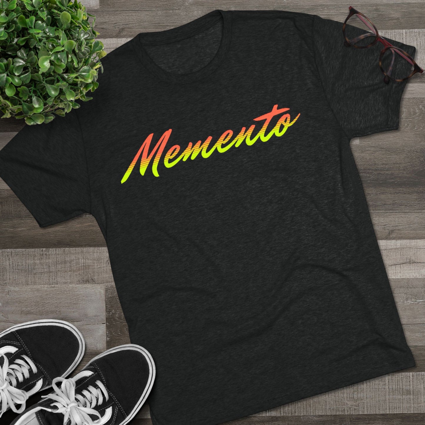 Vibrant 'Memento' Unisex Tri-Blend Crew Tee - Memento Mori Clothing