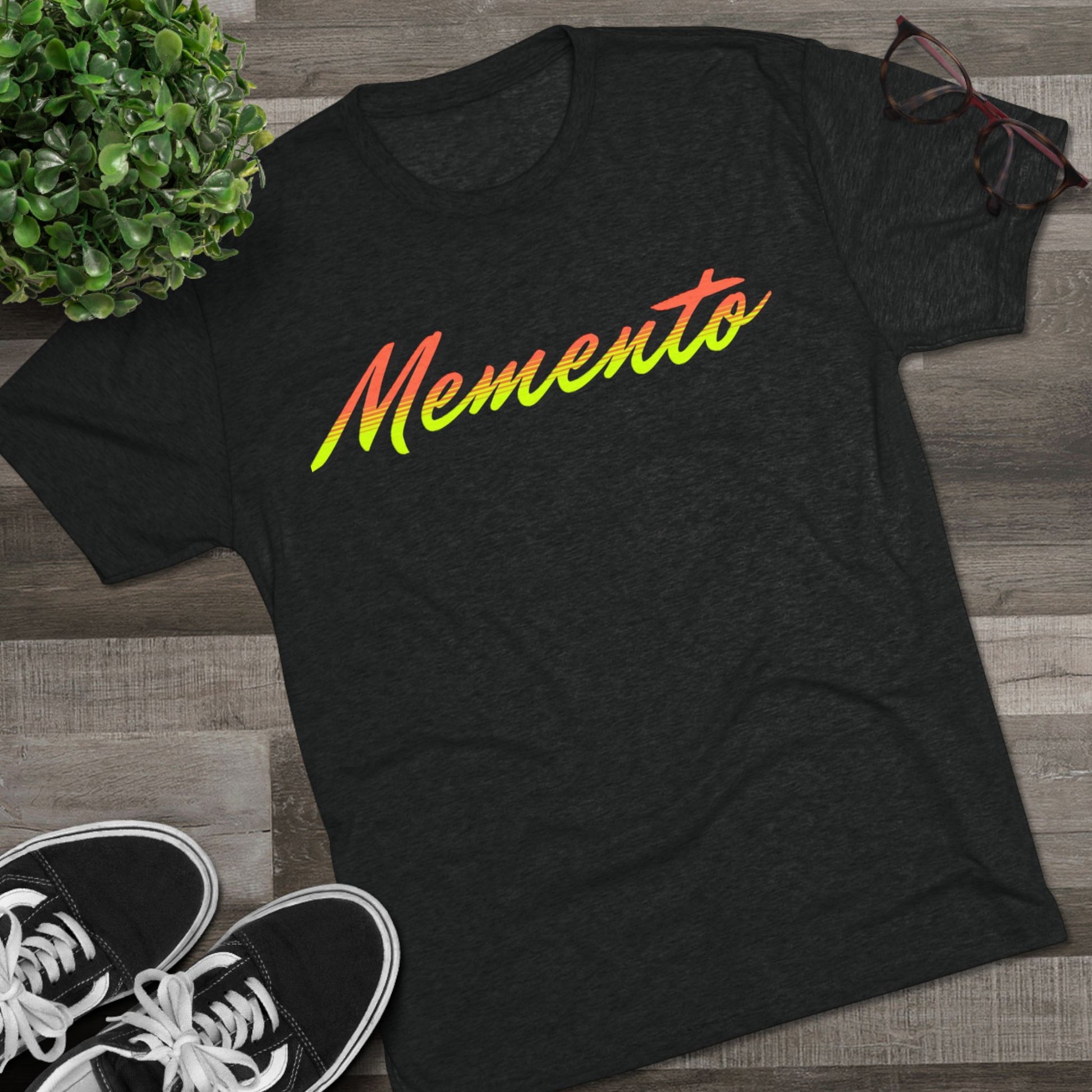 Vibrant 'Memento' Unisex Tri-Blend Crew Tee - Memento Mori Clothing