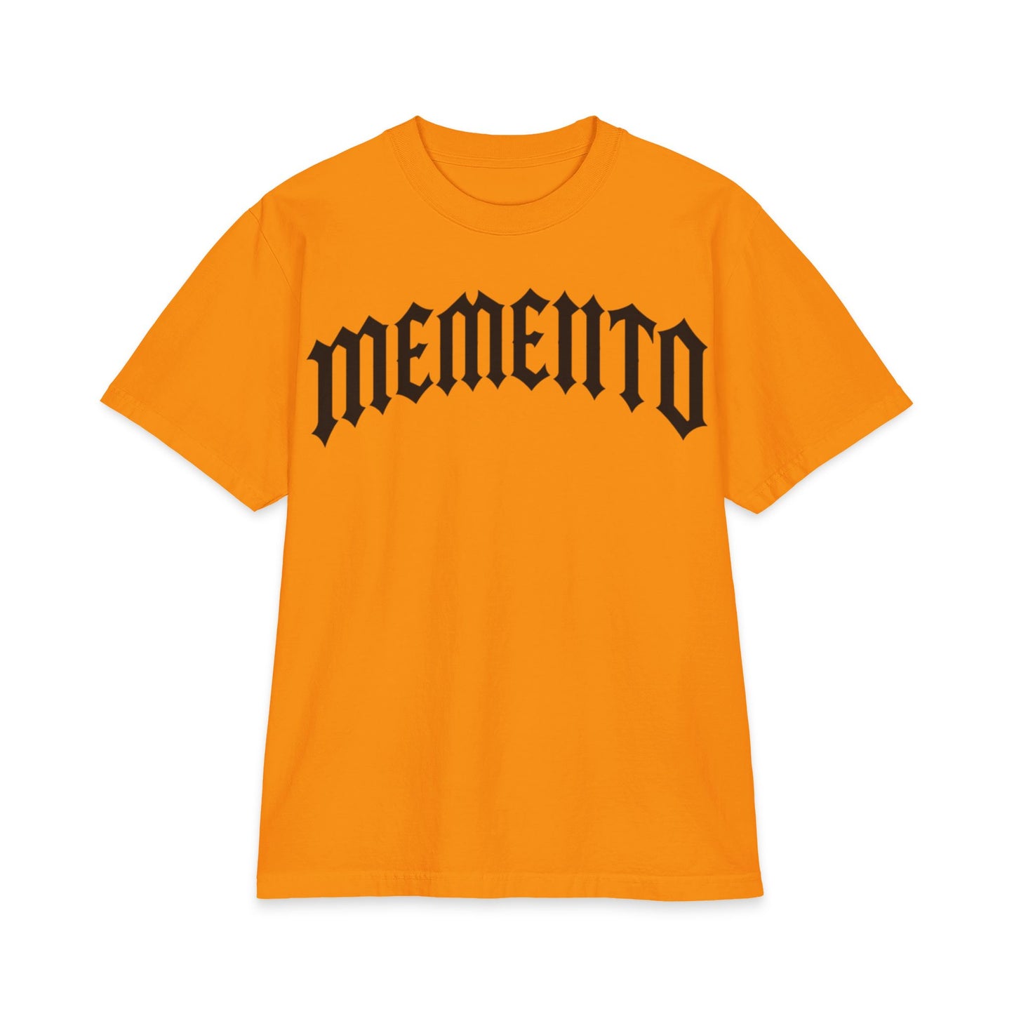 Memento Gothic Tee — 'MEMENTO' Front & MMC Back Graphic T-Shirt
