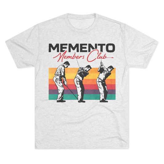 Golf Memento Members Club Vintage Retro Stripe T‑Shirt - Memento Mori Clothing