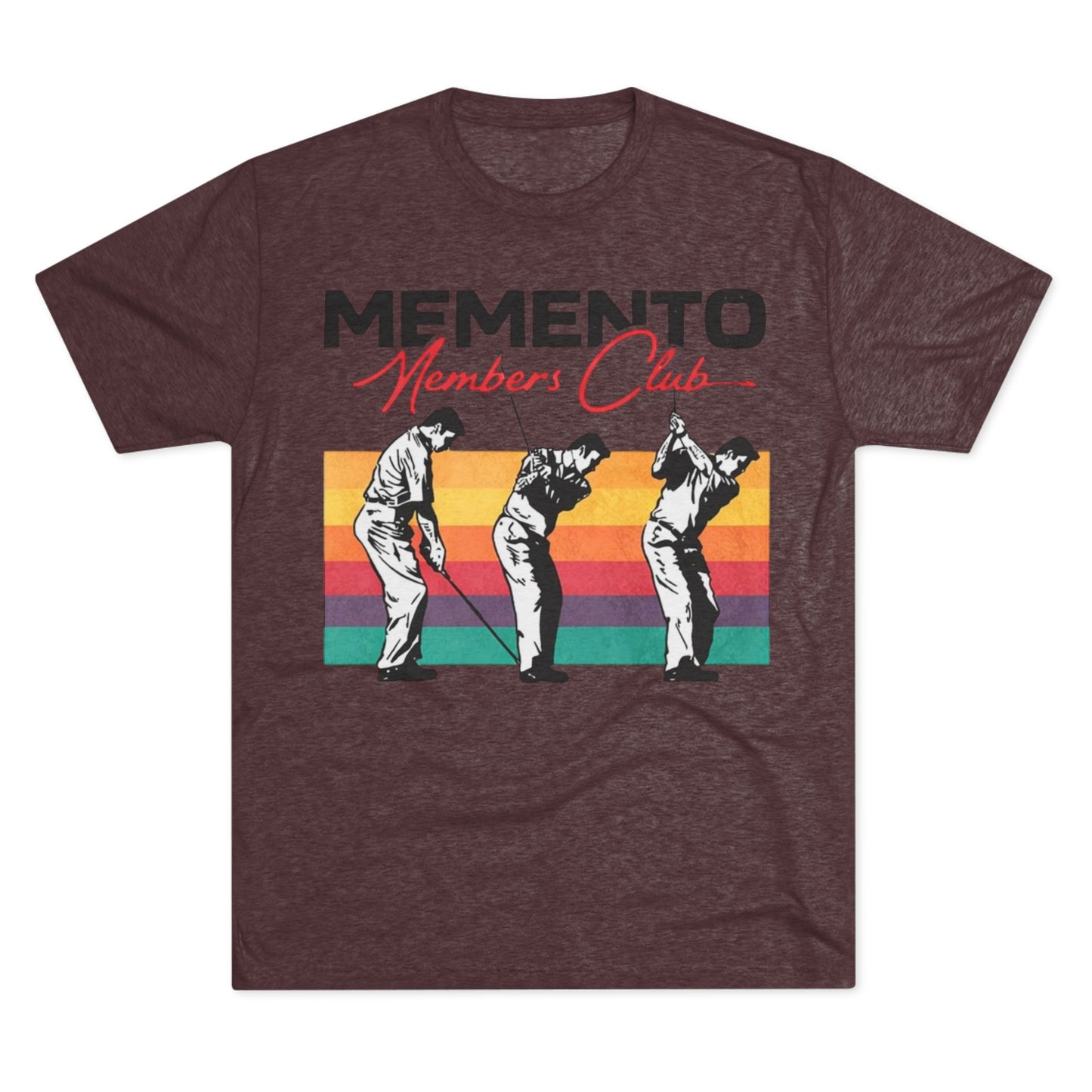 Golf Memento Members Club Vintage Retro Stripe T‑Shirt - Memento Mori Clothing