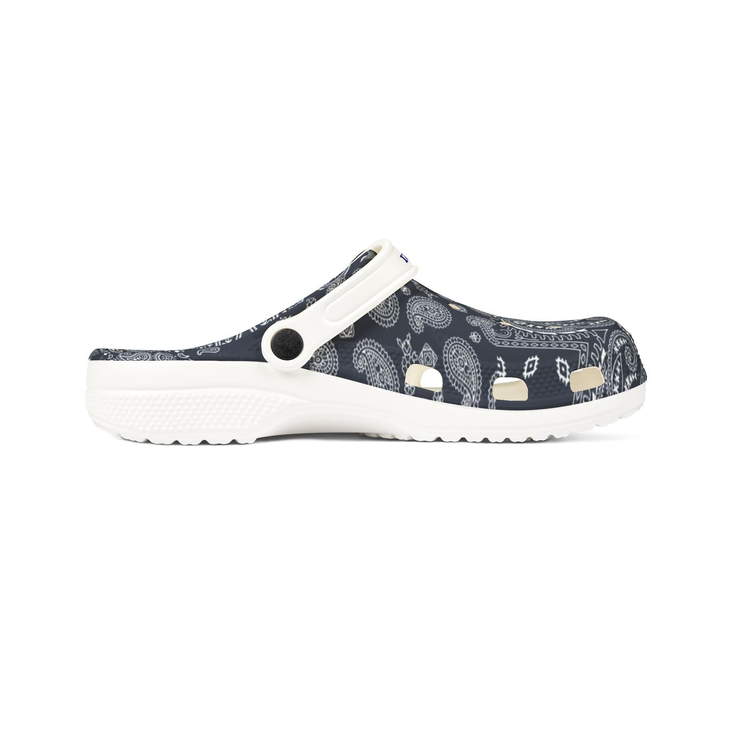 Blue Paisley EVA Foam Rubber Shoes - Memento Mori Clothing