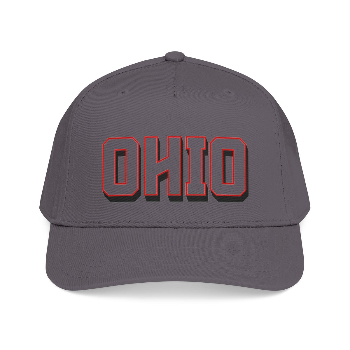 Ohio Embroidered Baseball Cap - Retro Chunky Lettering Hat