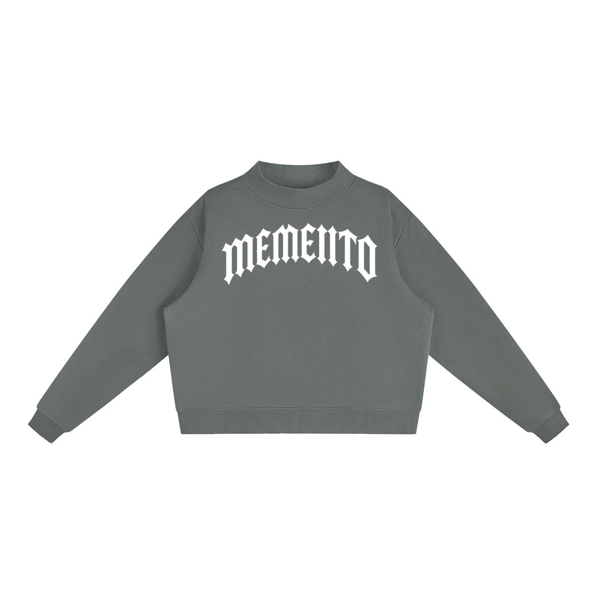 Essential Fleece Mock-Neck Crew Sweatshirt - Memento Mori Clothing