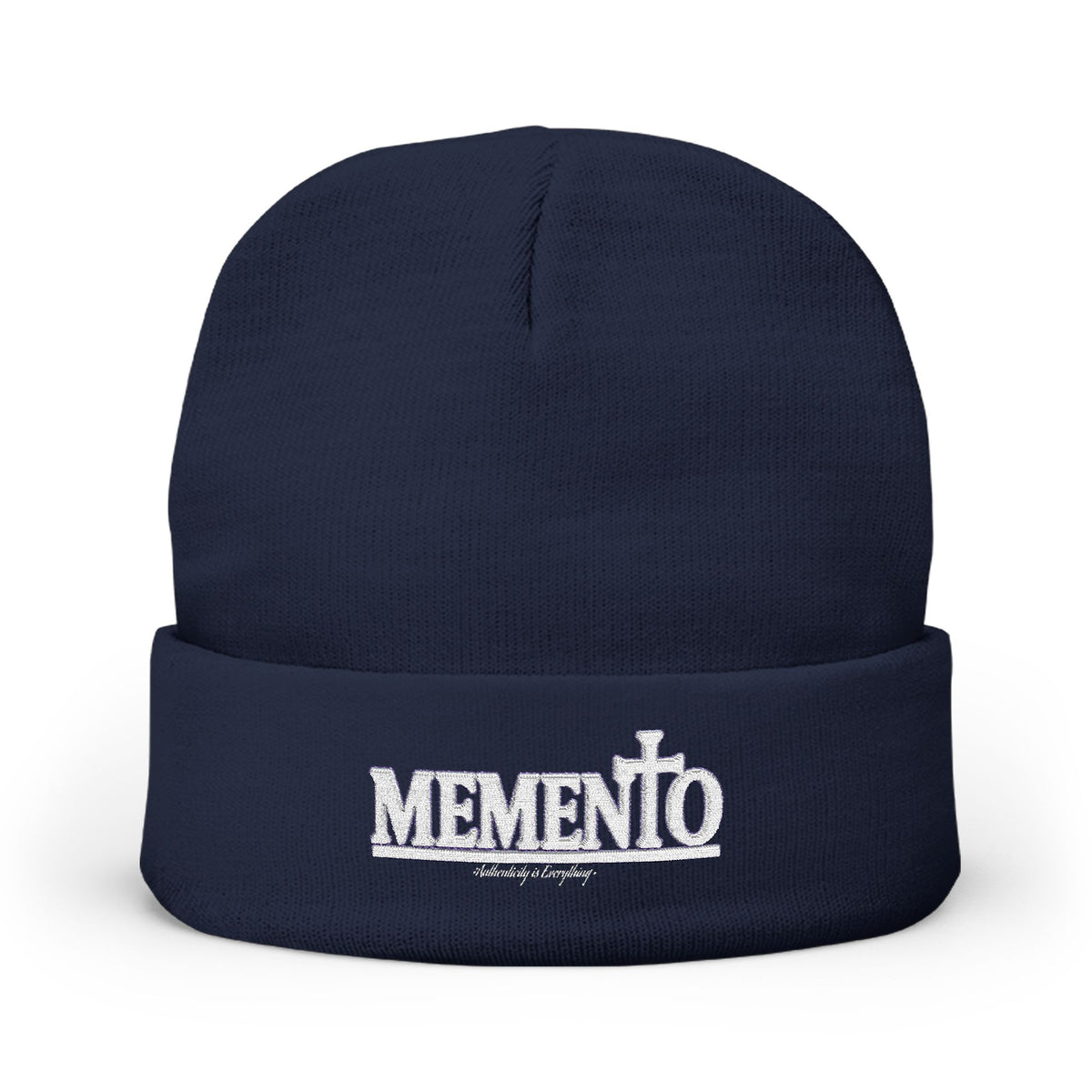 Memento Embroidered Knit Beanie