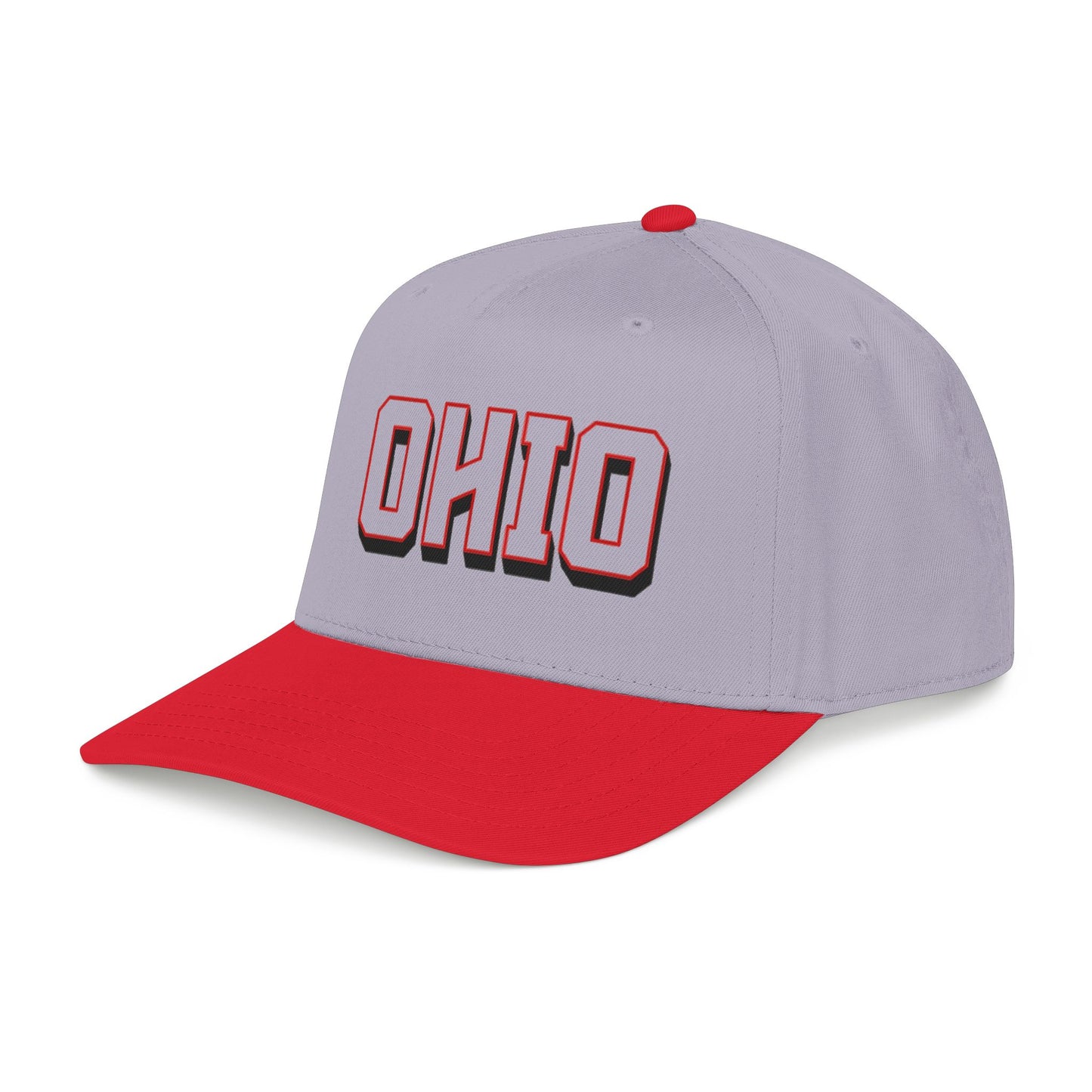Ohio Embroidered Baseball Cap - Retro Chunky Lettering Hat
