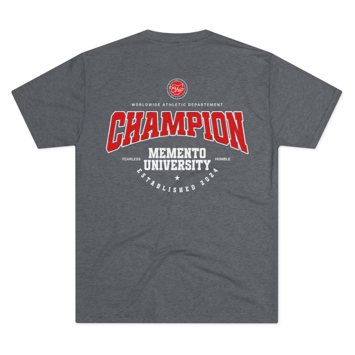 Ohio State Football Tri-Blend Tee - Memento Mori Clothing