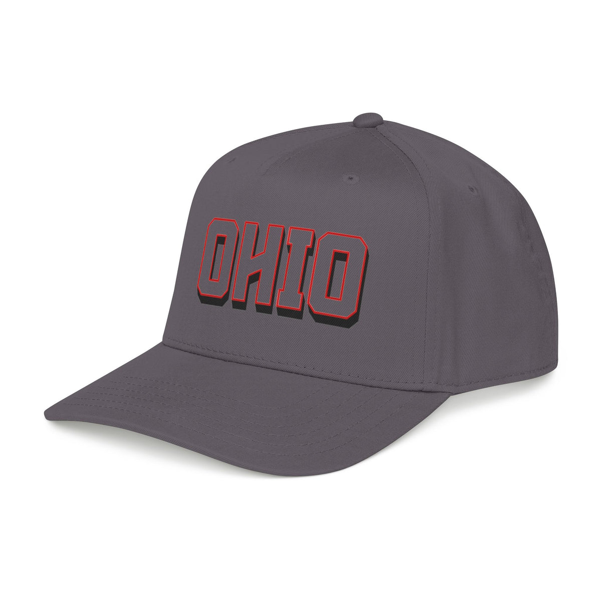 Ohio Embroidered Baseball Cap - Retro Chunky Lettering Hat