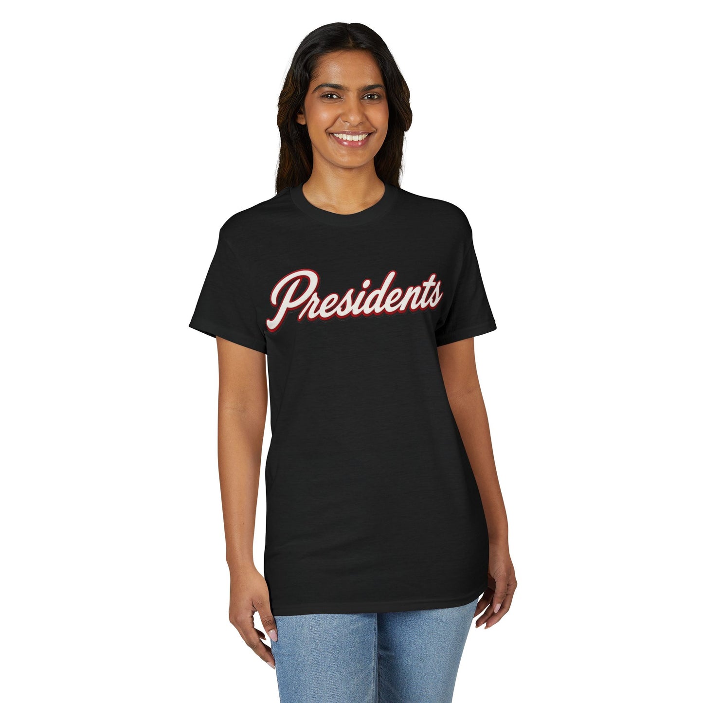 Presidents Script T-Shirt — Vintage Collegiate Tee with Eagle Crest