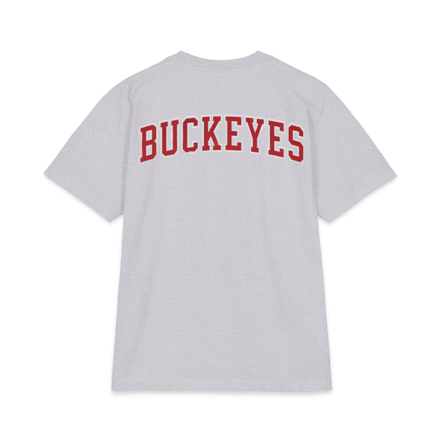 Big and Tall Ohio Buckeyes T-Shirt - Vintage Block 'OHIO' Front, 'BUCKEYES' Back