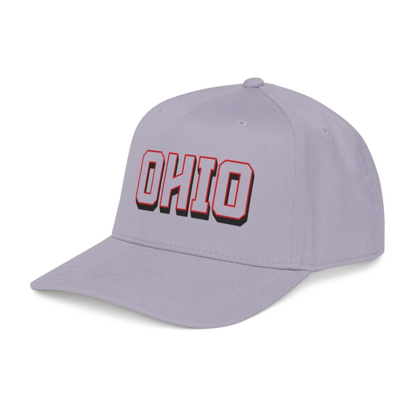Ohio Embroidered Baseball Cap - Retro Chunky Lettering Hat