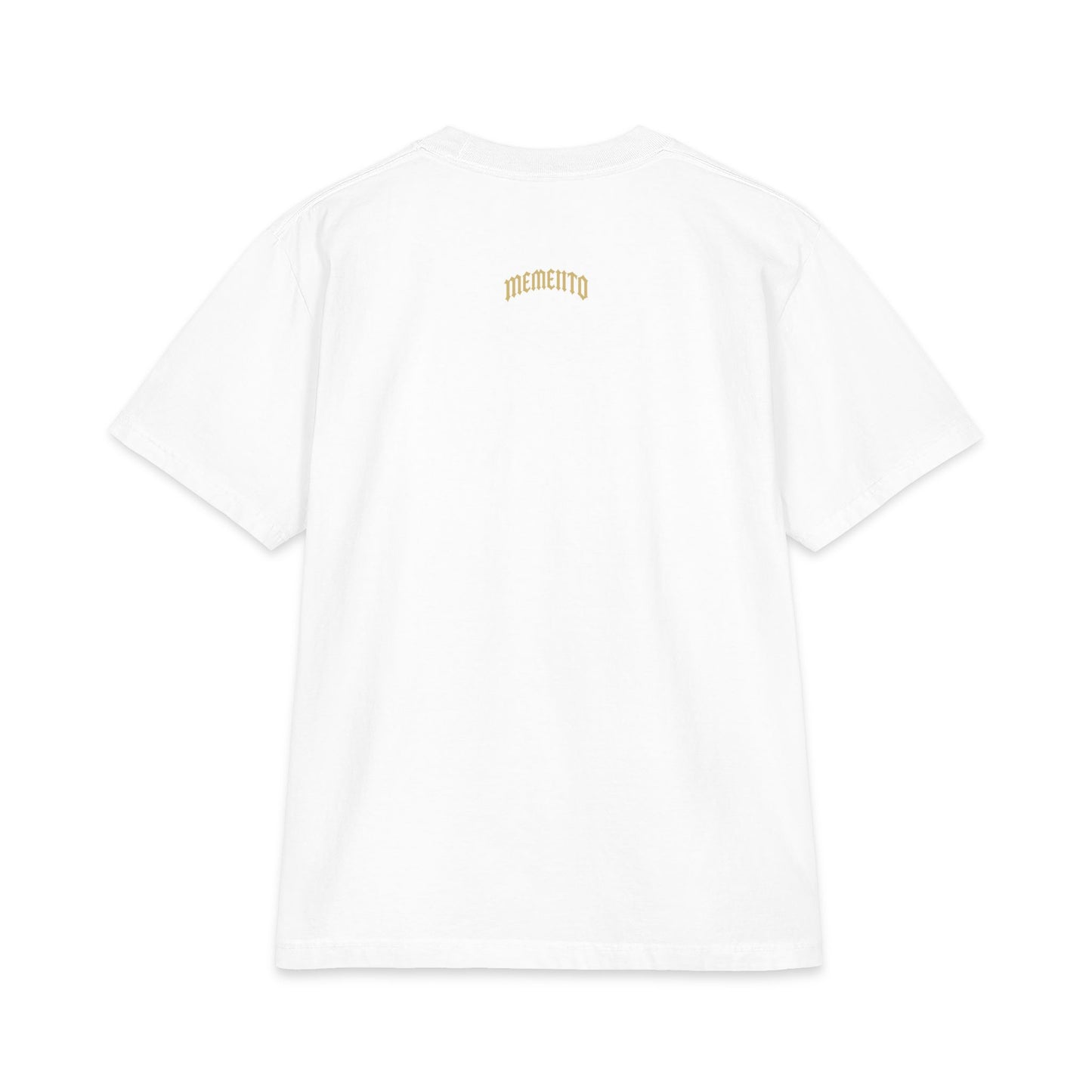 Memento Cherub Graphic T-Shirt — Vintage Angel Artwork, 'Memento' Chest Print