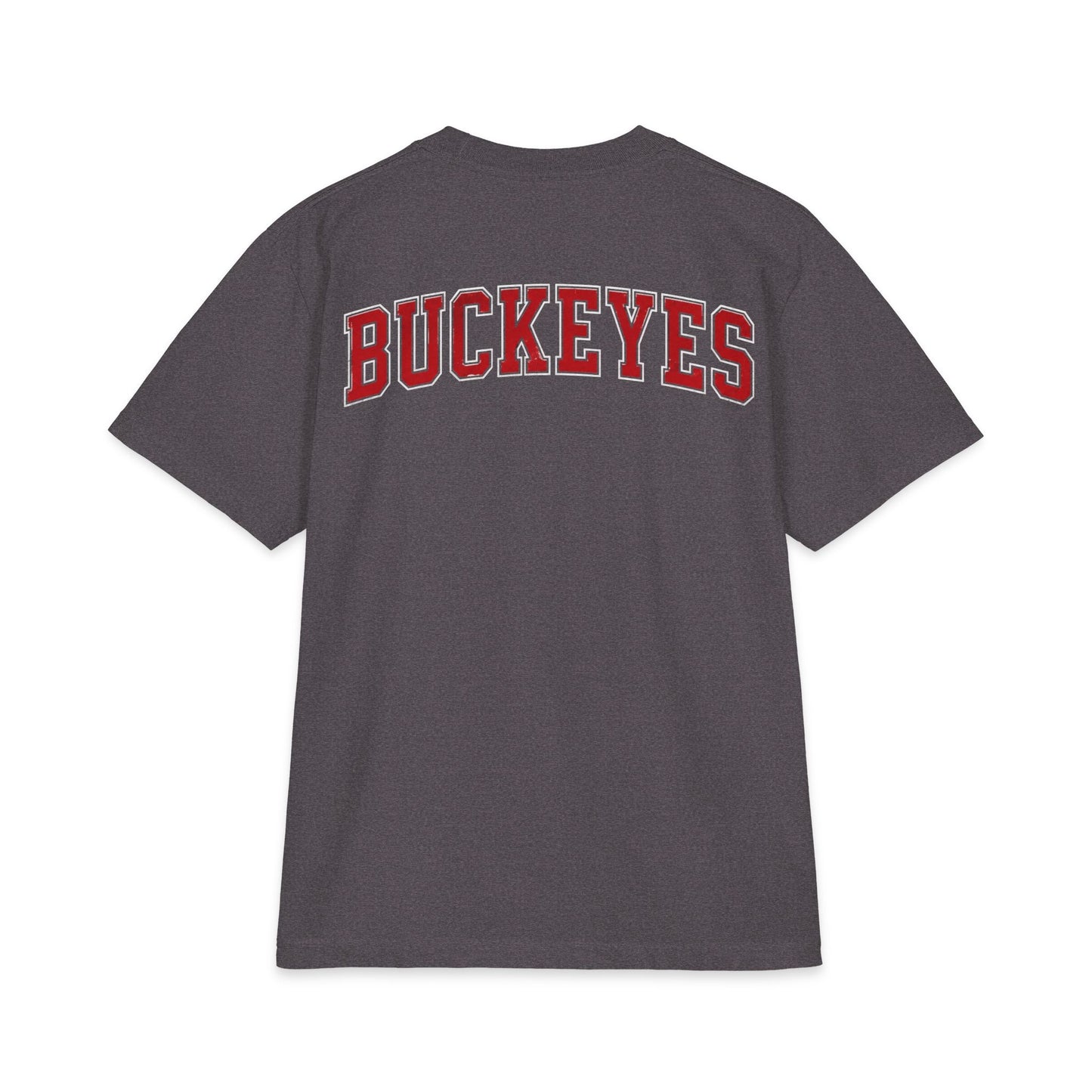 Big and Tall Ohio Buckeyes T-Shirt - Vintage Block 'OHIO' Front, 'BUCKEYES' Back