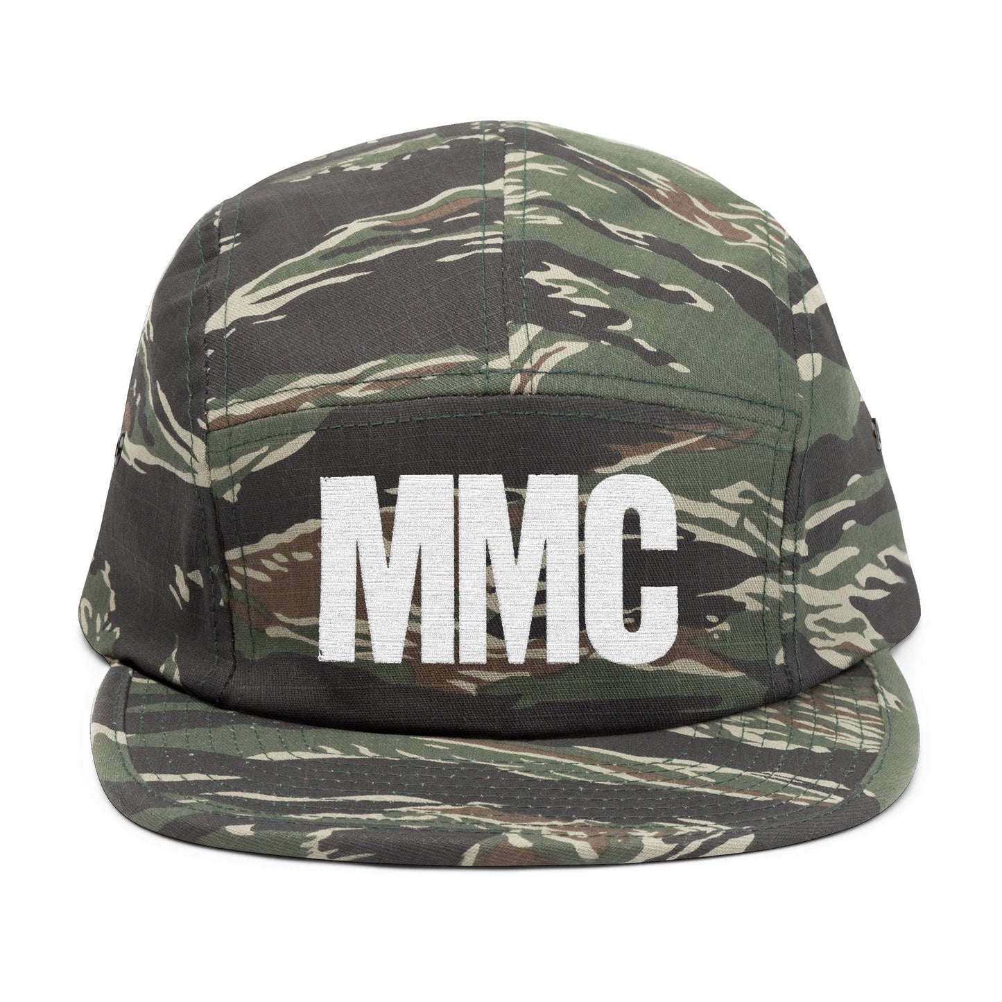 Embroidered 5-Panel Cap — MMC Front Logo & Script Back - Memento Mori Clothing