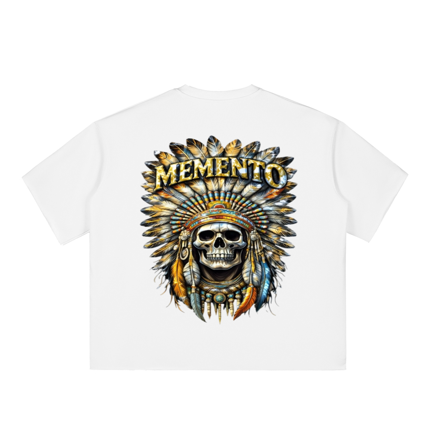 Gold Chief Boxy Half-Sleeve Raw-Edge T-Shirt - Memento Mori Clothing
