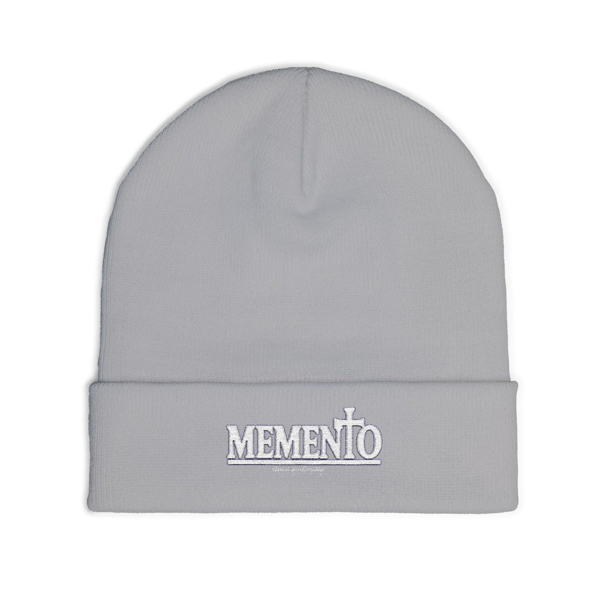Memento Embroidered Knit Beanie