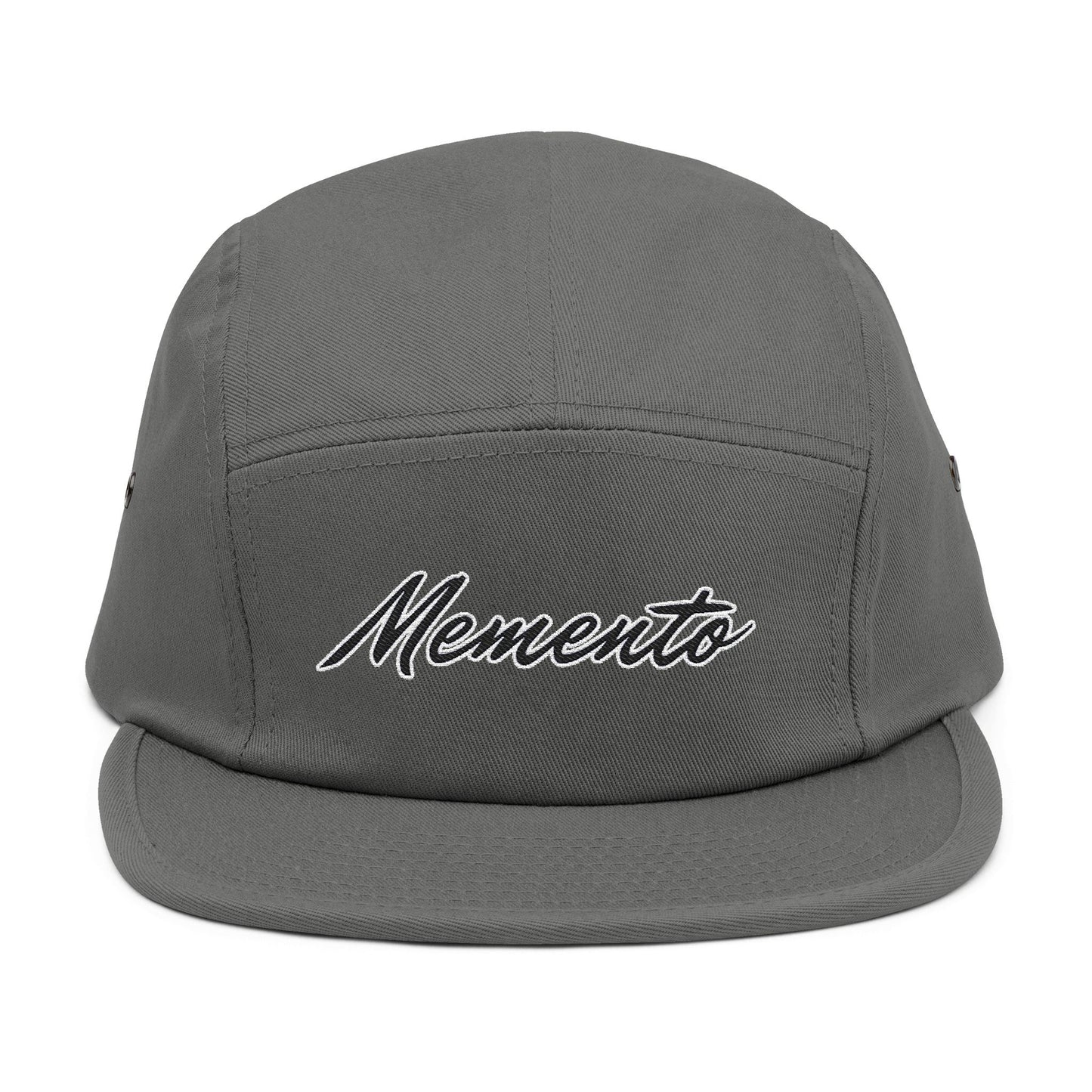 Embroidered 5 Panel Cap - Memento Logo Design - Memento Mori Clothing