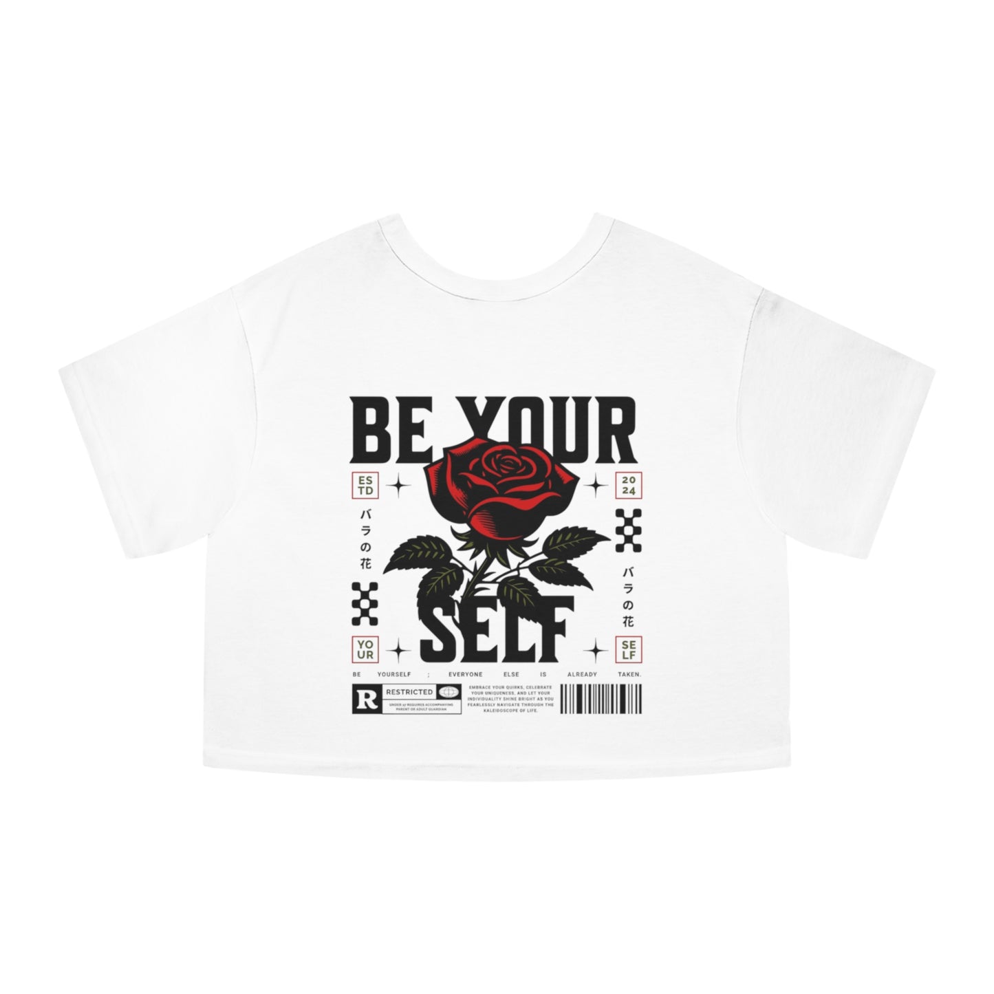 BYS Champion Women's Heritage Cropped T-Shirt - Memento Mori Clothing
