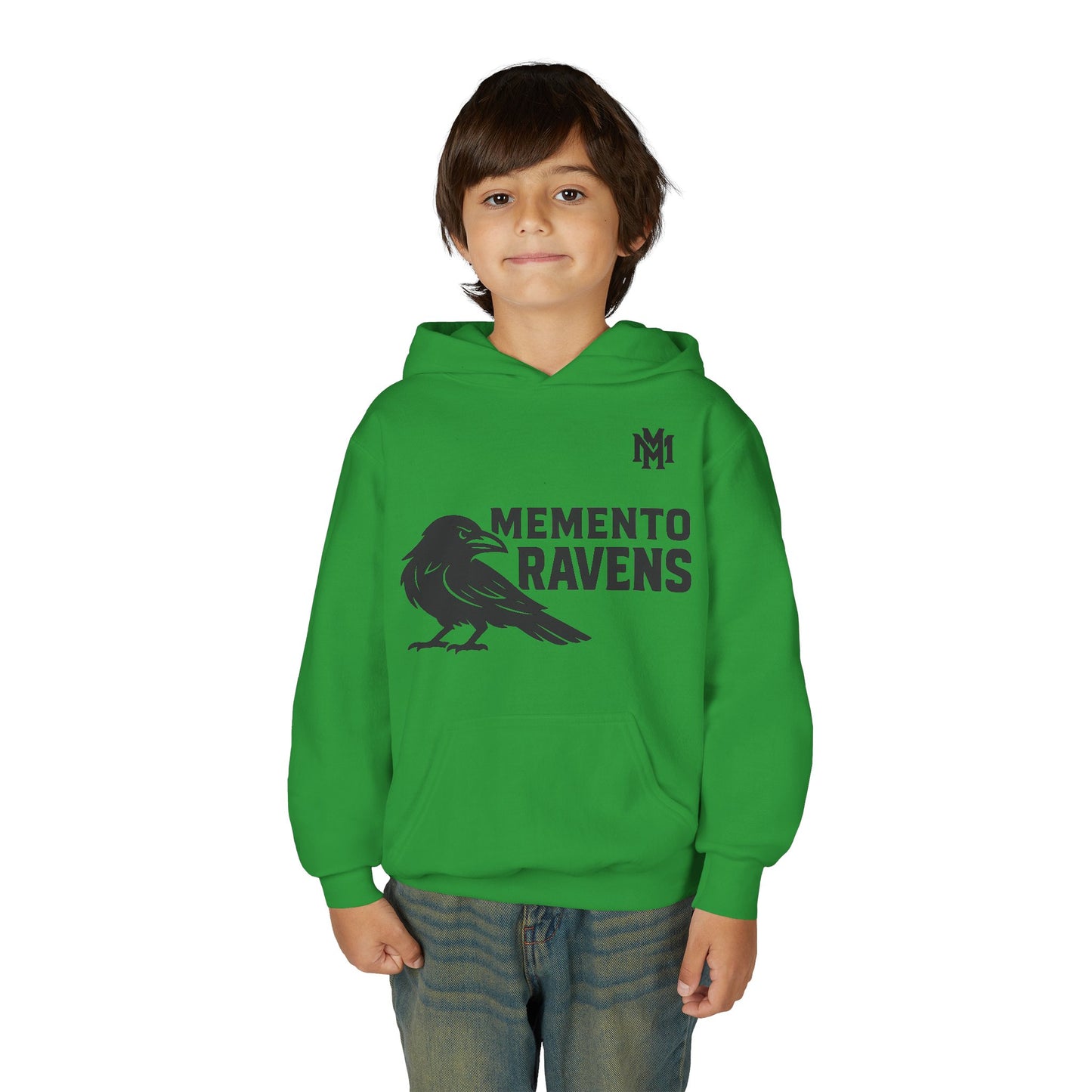 Kids Memento Ravens Hoodie — Youth Hooded Sweatshirt - Memento Mori Clothing