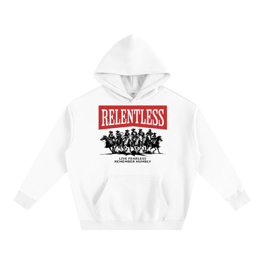 RELENTLESS Fleeced Hoodie - Memento Mori Clothing