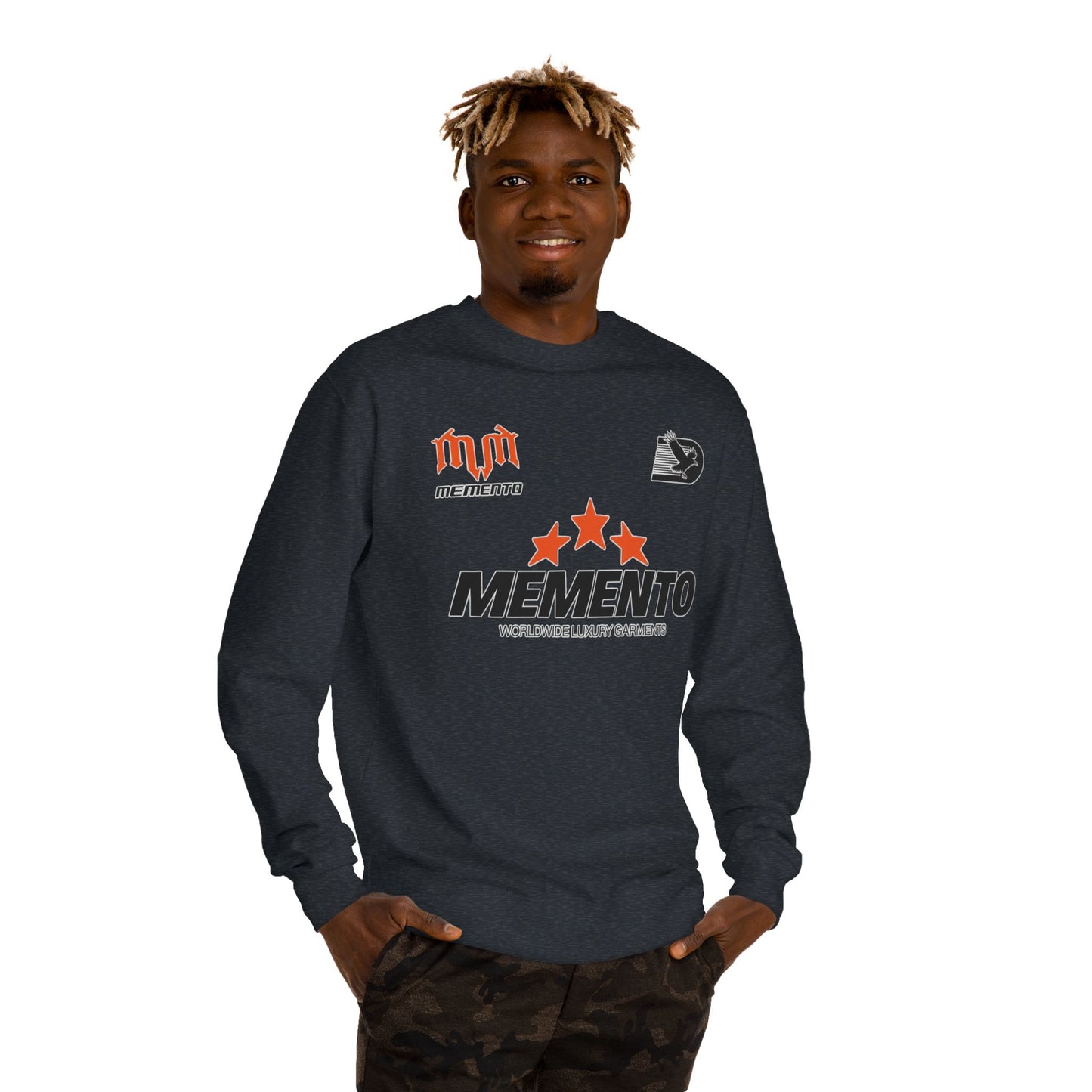 Memento Logo Crewneck Sweatshirt — Star Emblem