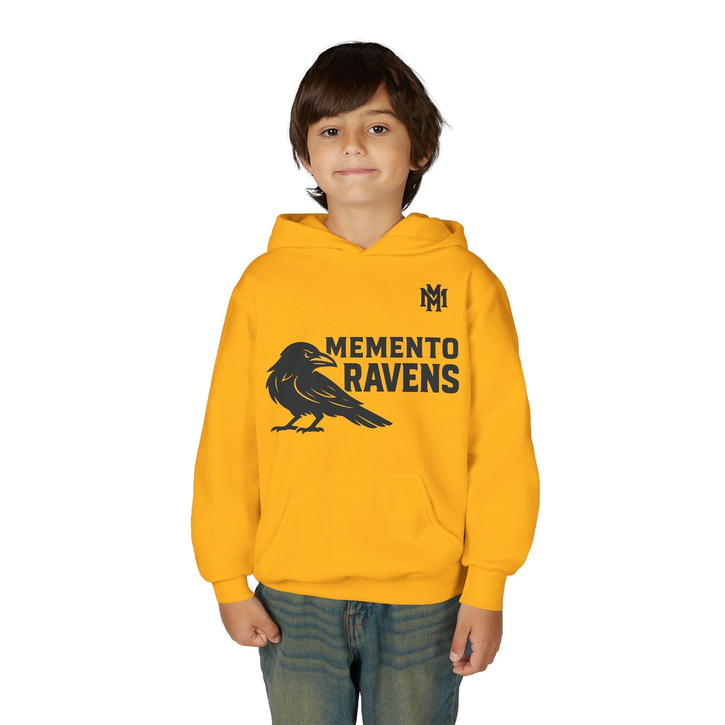 Kids Memento Ravens Hoodie — Youth Hooded Sweatshirt - Memento Mori Clothing