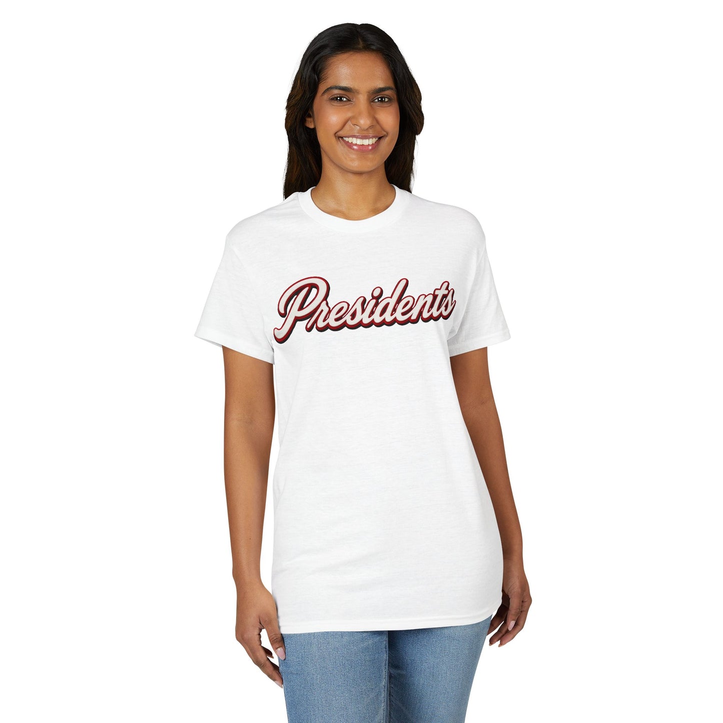 Presidents Script T-Shirt — Vintage Collegiate Tee with Eagle Crest